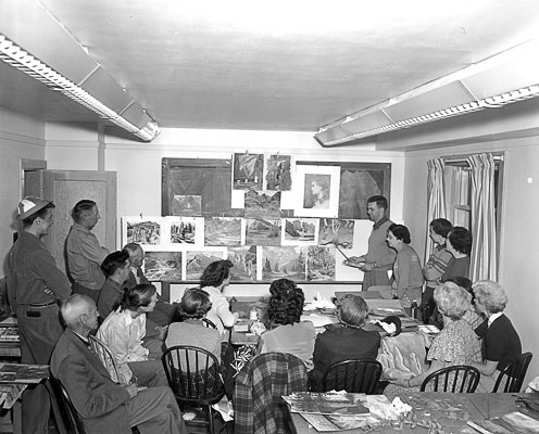 J. B. Taylor Art Class BSFA, 1952, Banff School of Fine Arts.